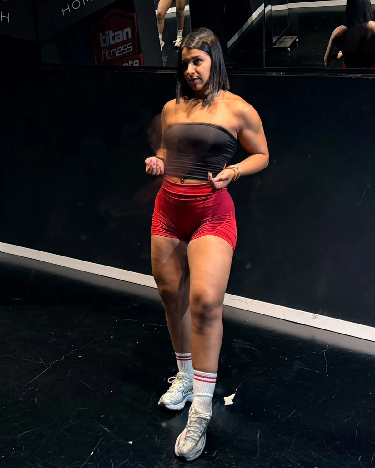 Retrato de Olaya Valiente Galiano en el gimnasio